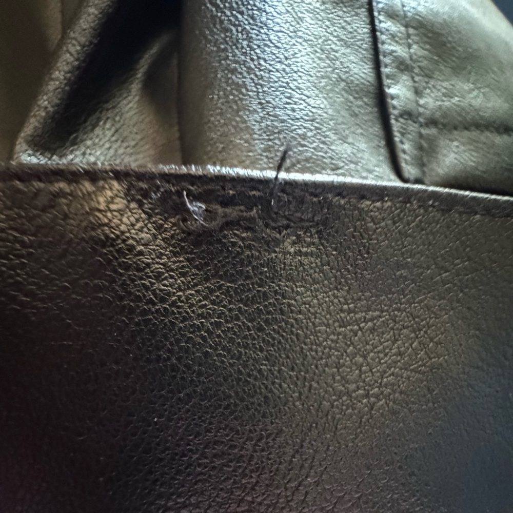 GLAM FAUX LEATHER WIDE LEG TROUSER PANTS - Picture 8 of 9